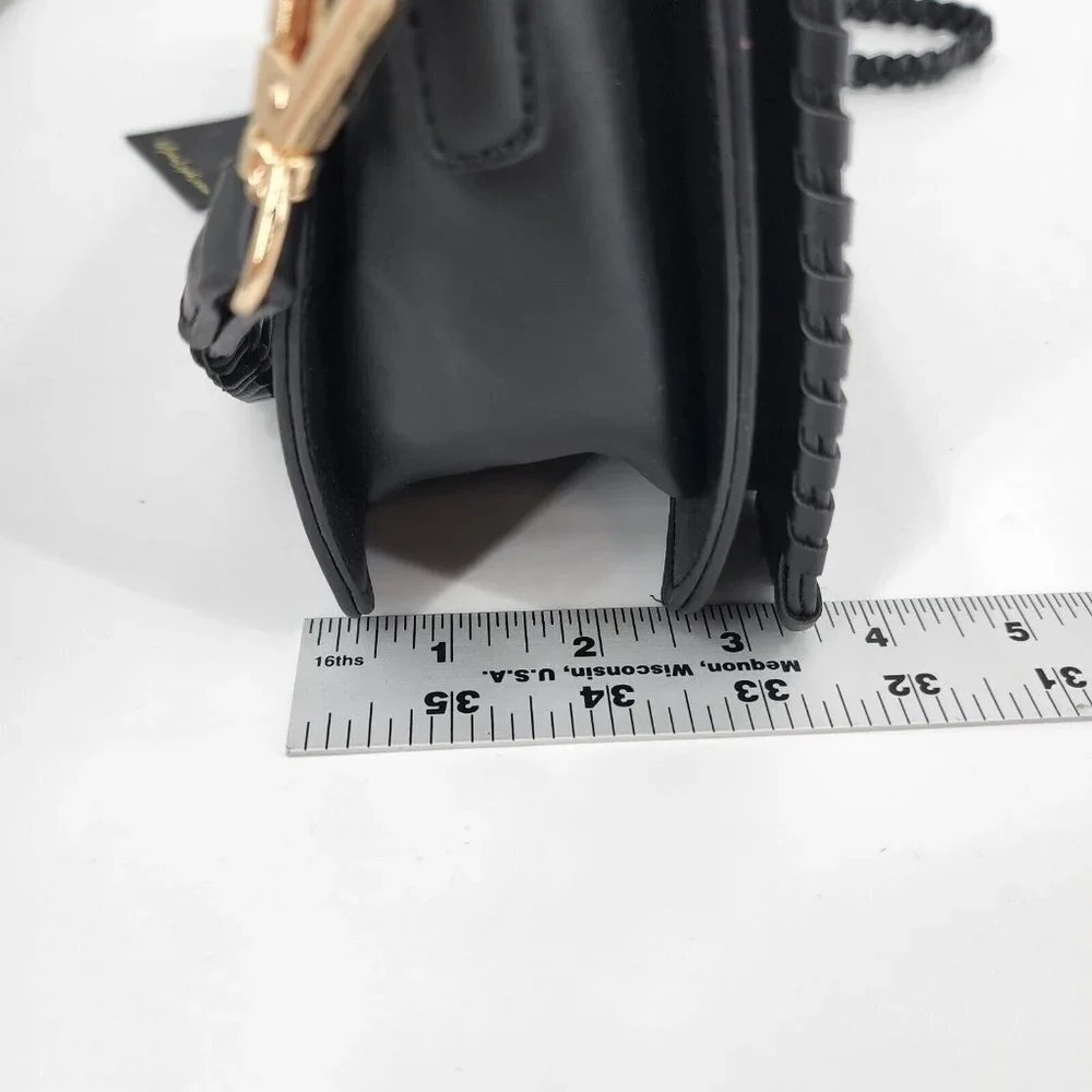 Moda Luxe Whip Stitch Faux Leather Medium Cross Body NWT - Picture 9 of 9